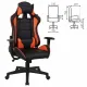 Игровое кресло  "GT Racer GM-100", две подушки, экокожа, черное/оранжевое, 531925. Фото товара с разных ракурсов.