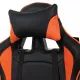 Игровое кресло  "GT Racer GM-100", две подушки, экокожа, черное/оранжевое, 531925. Фото товара с разных ракурсов.